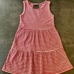 Red and White Stripe Knit Dress
